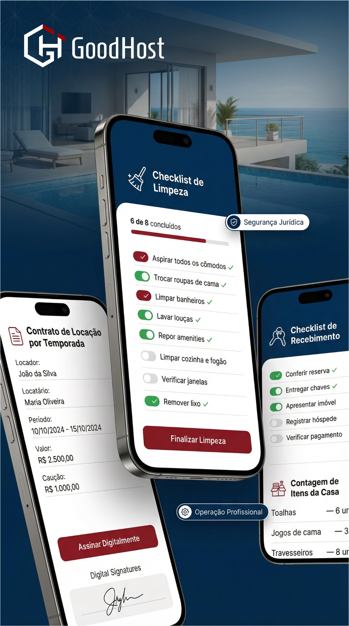 Modelos de contrato e checklists operacionais